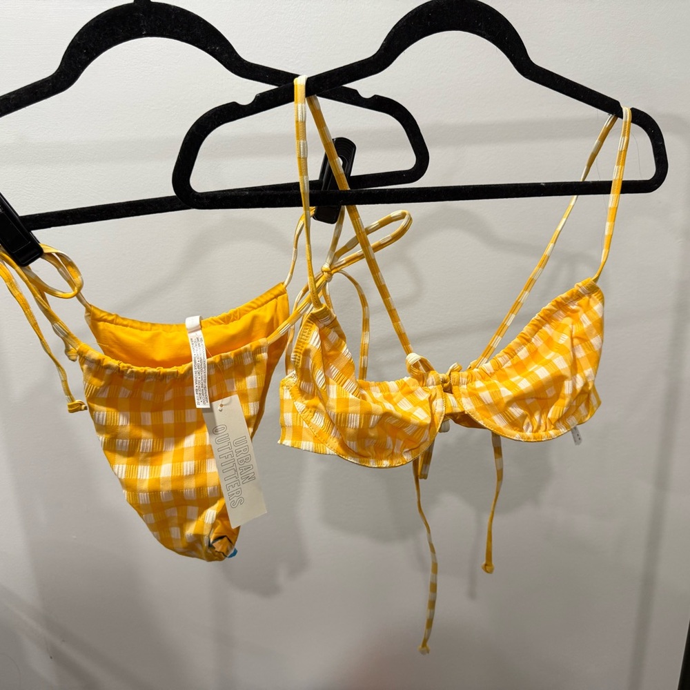 Out From Under Gingham Women's Bathing Suit Set